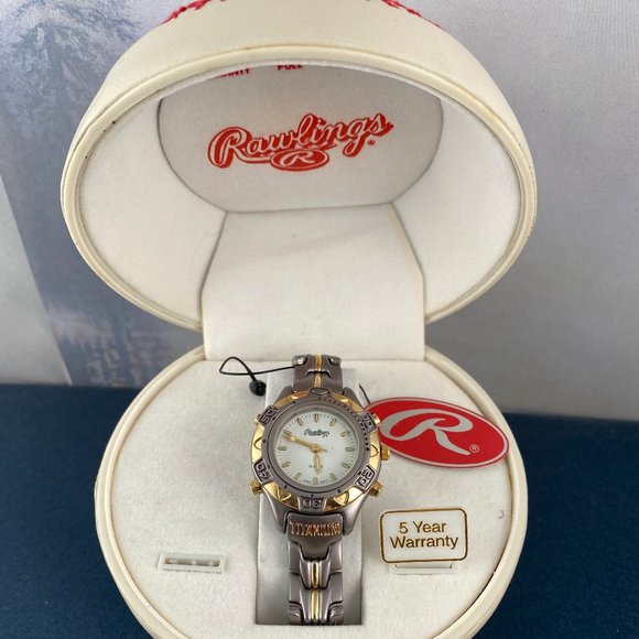 Rawlings Watch with Unique Baseball Clamshell Box